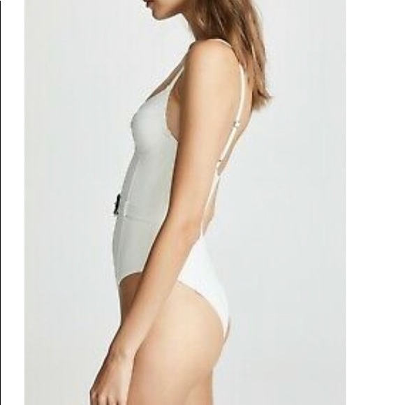 Onia X WEWOREWHAT Women's White Danielle One Piece Swimsuit vintage